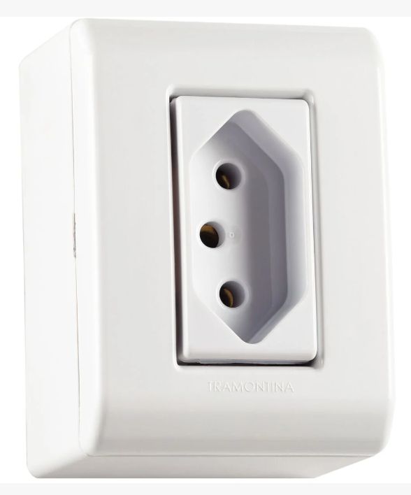TOMADA EXT. SIMPLES 10A 57304002 TRAMONTINA